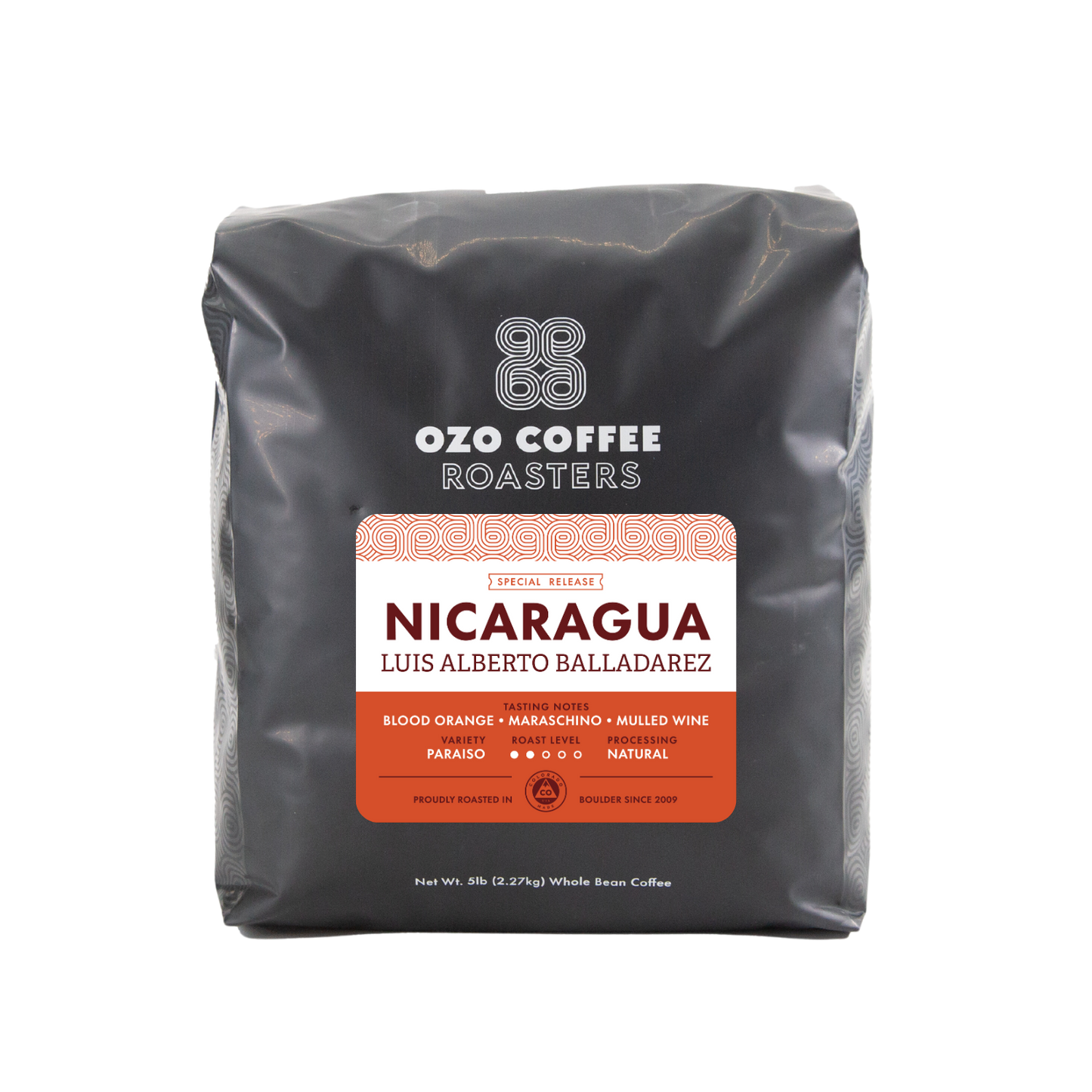 Nicaragua Paraiso Natural Whole Bean | 5lb Bulk Specialty Coffee | OZO Coffee Roasters