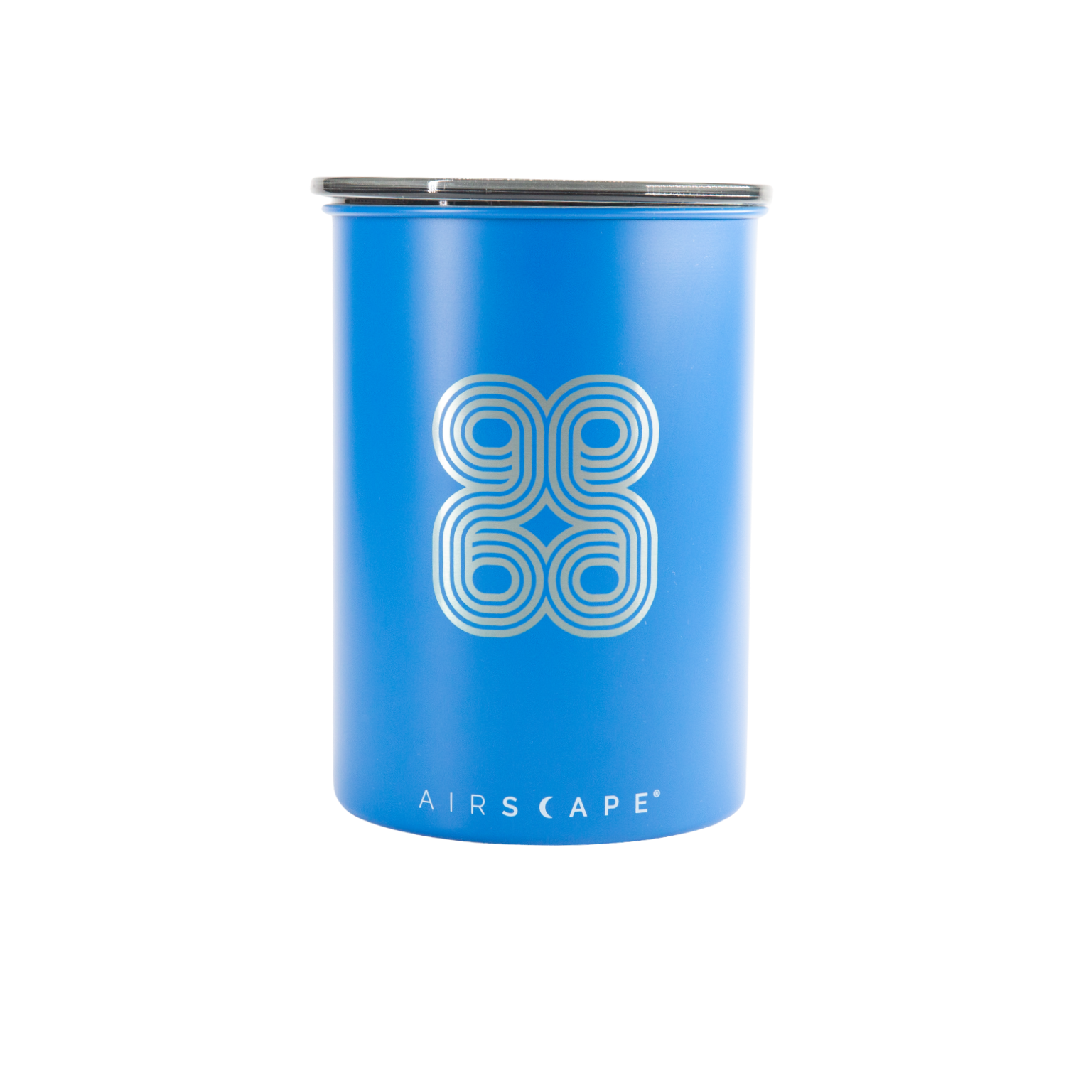 OZO Coffee Airscape Canister Blue with OZO Logo