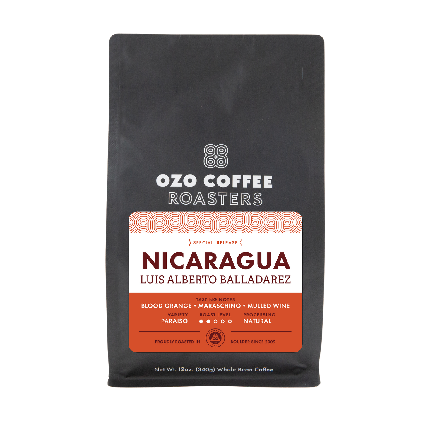 Nicaragua Luis Alberto Balladarez Natural Paraiso | 12oz Single Origin Coffee | OZO Coffee Roasters