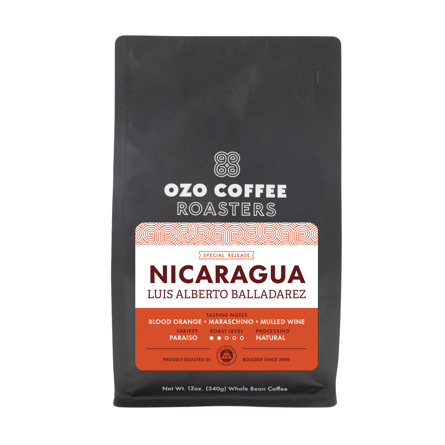 Nicaragua Luis Alberto Balladarez Natural Paraiso | 12oz Single Origin Coffee | OZO Coffee Roasters