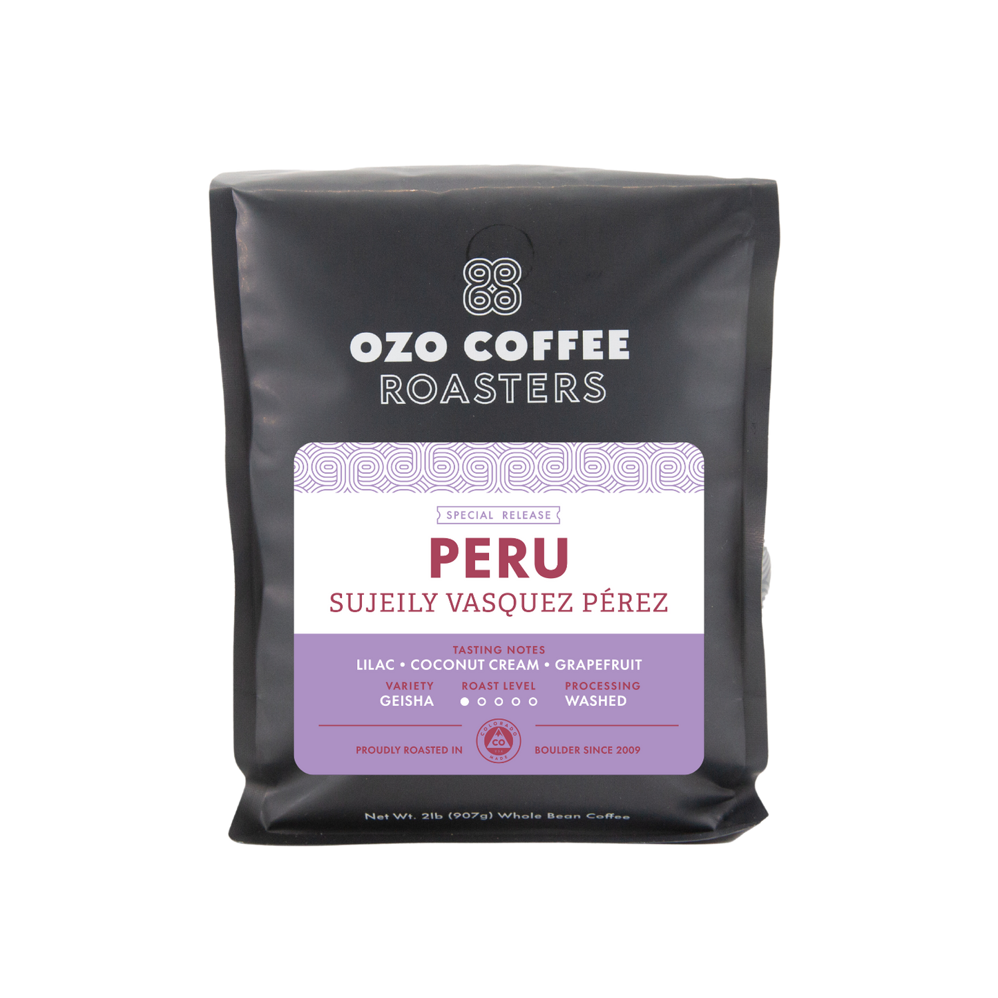 Peru Sujeily Vasquez Pérez Washed Geisha | 2lb Whole Bean Coffee Boulder | OZO Coffee Roasters