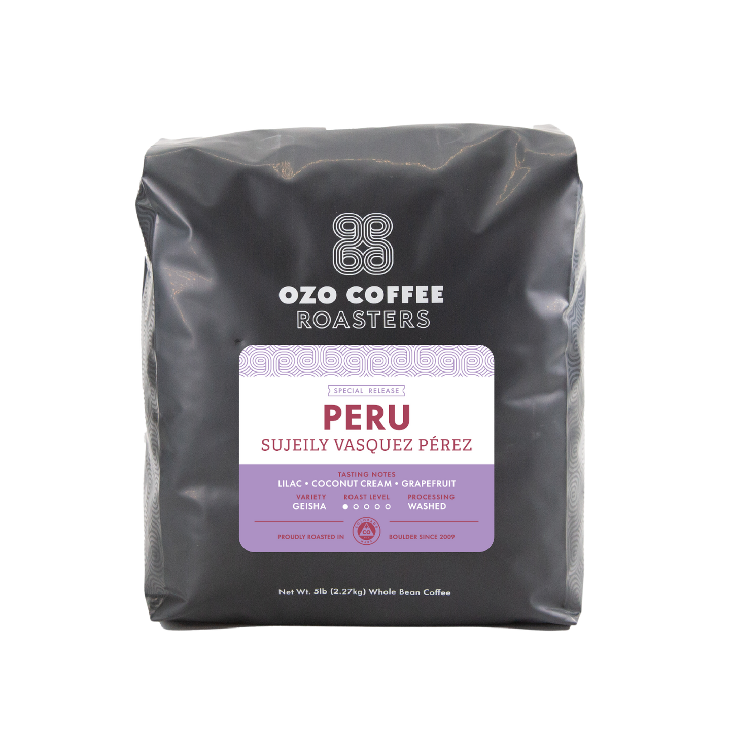 Peru Sujeily Vasquez Pérez Washed Geisha | 5lb Bulk Whole Bean Coffee | OZO Coffee Roasters